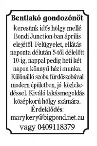 17 Hirdetés Gondozónő (Hirdetések)